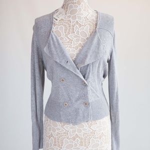 Eileen Fisher Gray Long sleeve double breasted sweater   size M